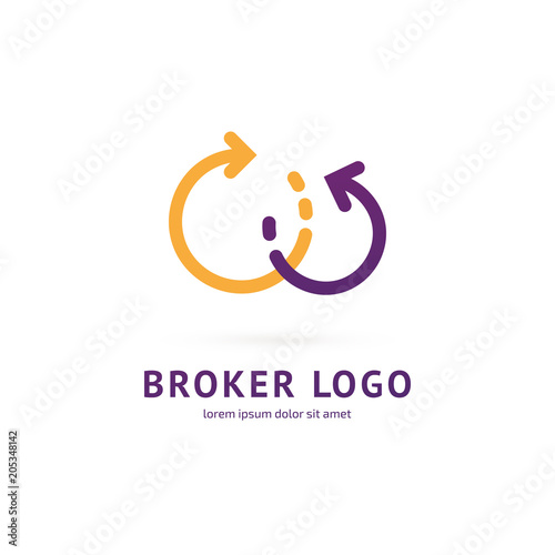 Logo design broker vector template.