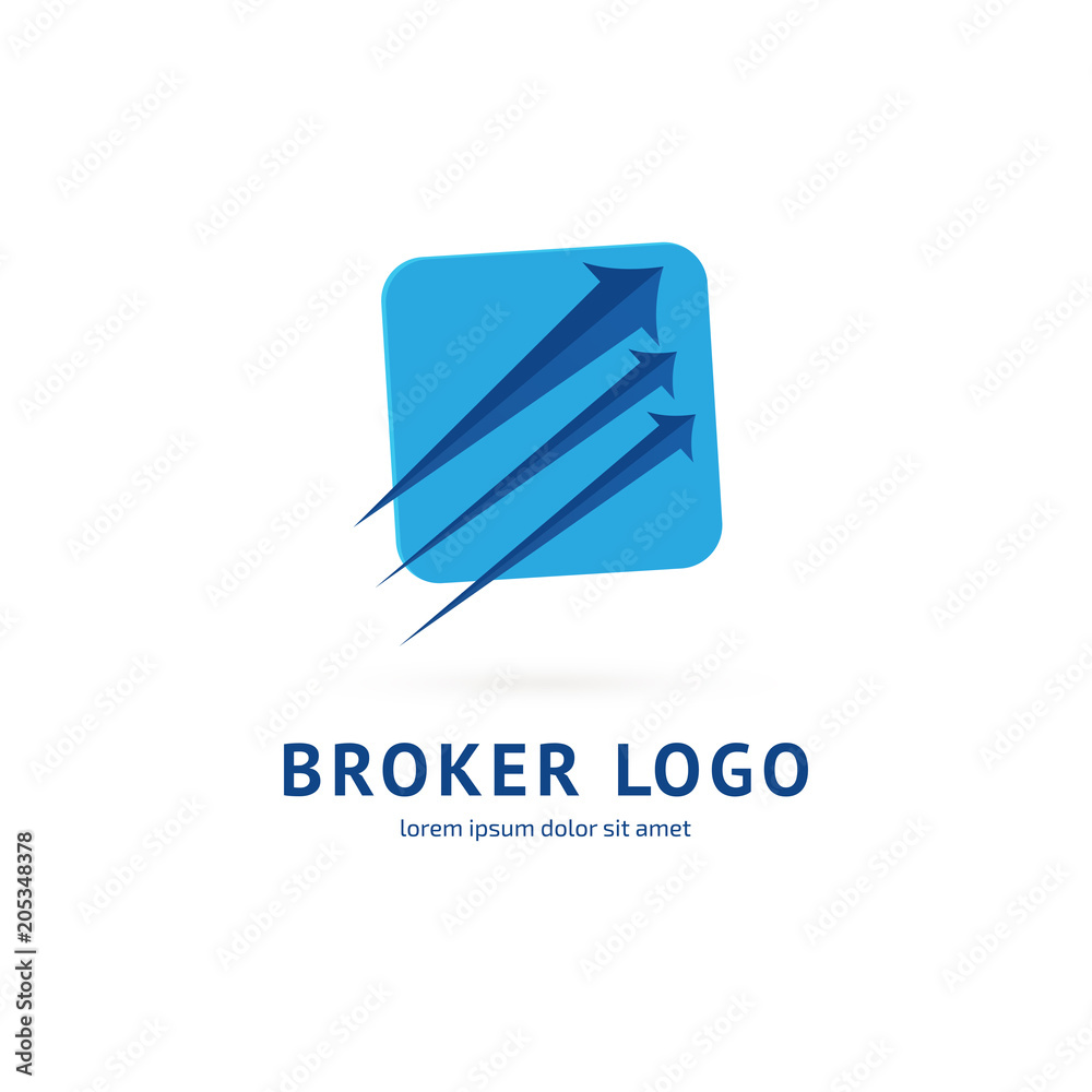 Logo design broker vector template. Logo design broker vector template.