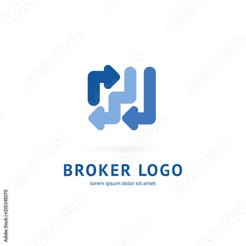 Logo design broker vector template.