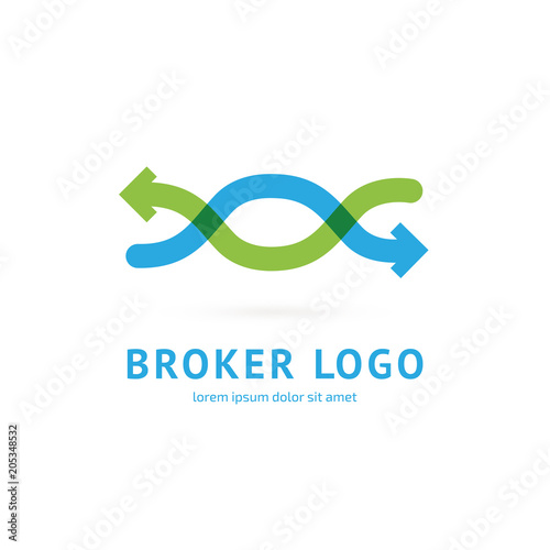 Logo design broker vector template.