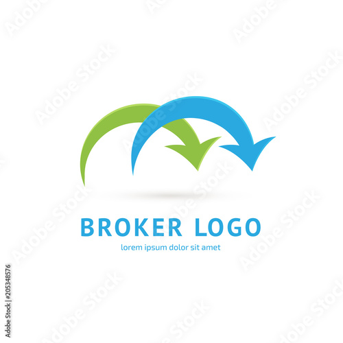 Logo design broker vector template.
