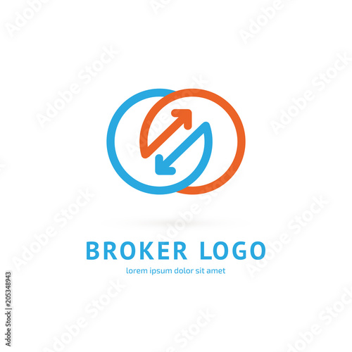 Logo design broker vector template.