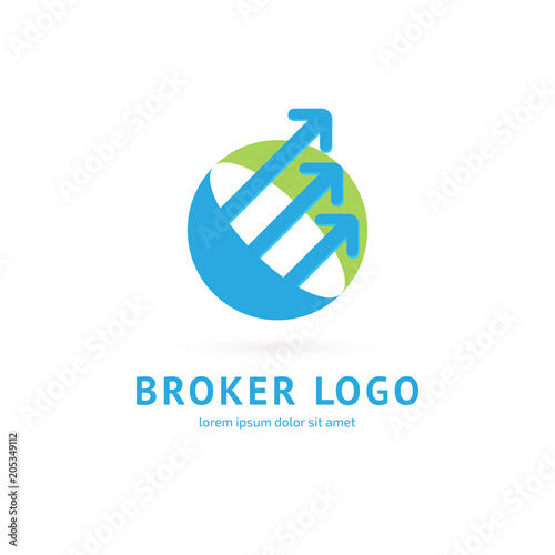 Logo design broker vector template.