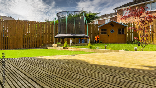Modern garden with a new Planted Lawn