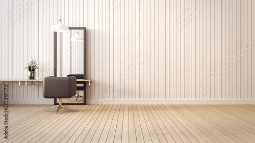 Modern & living salon interior / 3D render image photo
