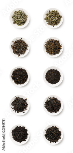 10 kinds of tea samples