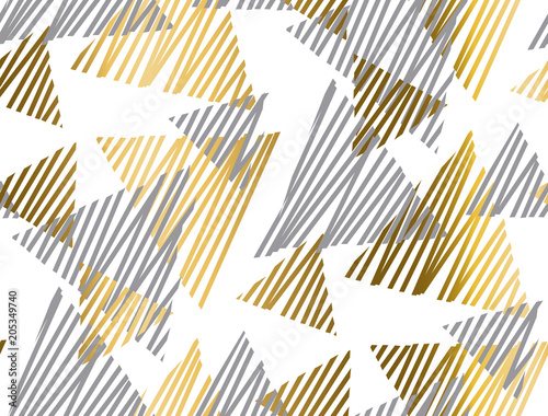 Gold and gray geometric lux...