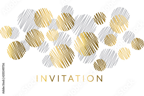 Gold and gray geometric lux...