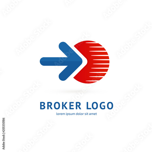 Logo design broker vector template.