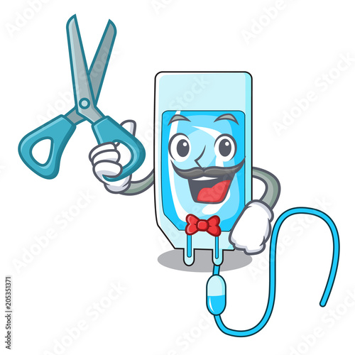 Barber infussion bottle character cartoon