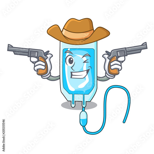 Cowboy infussion bottle character cartoon