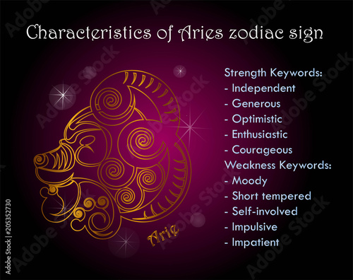 Characteristics of Aries zodiac sign
