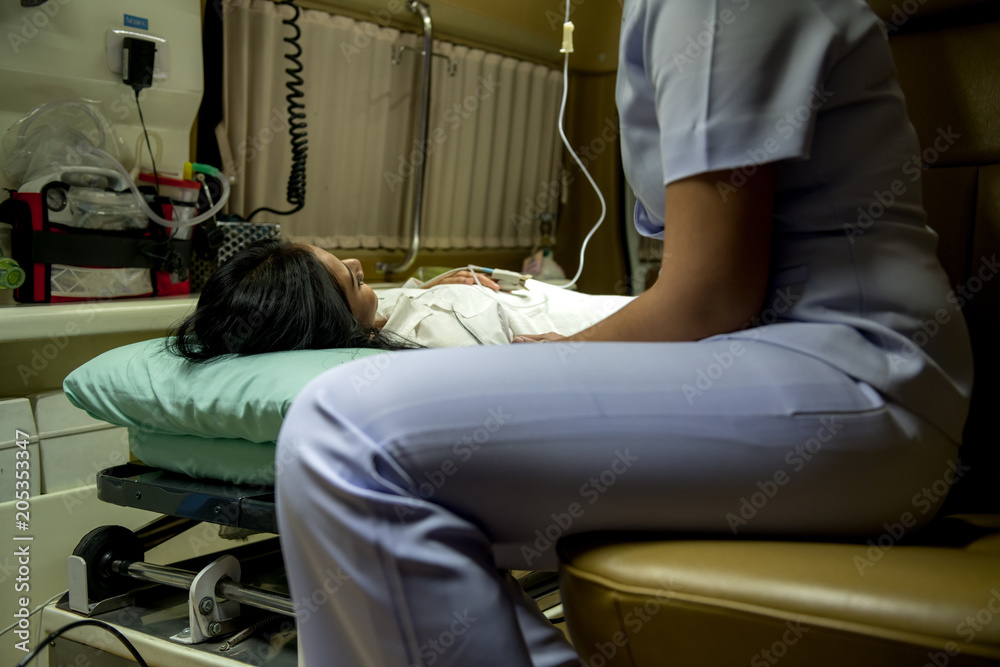 Obraz premium Nurse with patient.