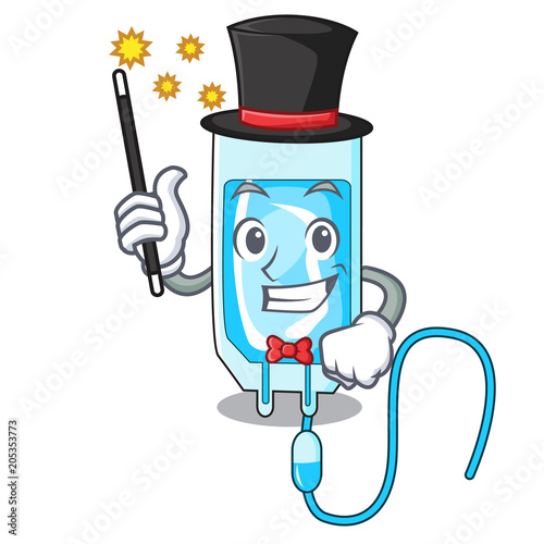 Magician infussion bottle mascot cartoon