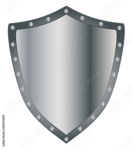 Silver shield shape vector eps 10