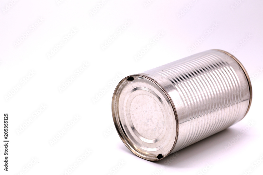 metal blank can on white background metal blank can on white background
