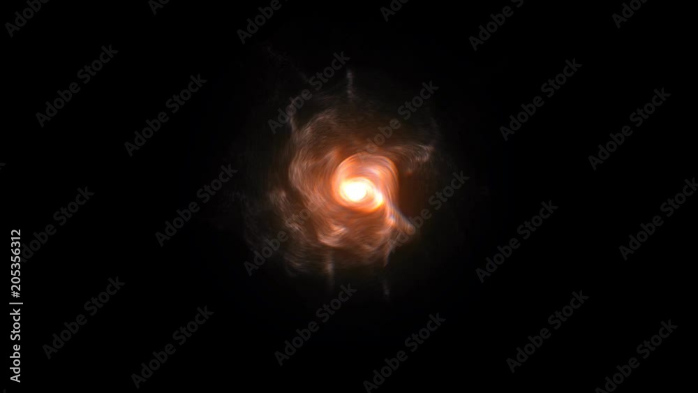 Bright source with emissions in a dark background Bright source with emissions in a dark background