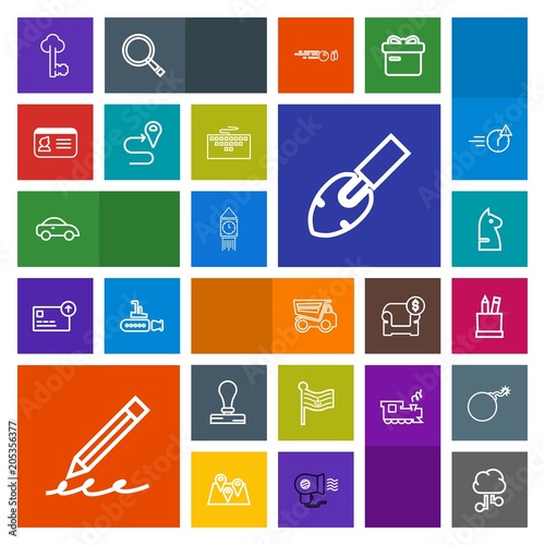 Modern, simple, colorful vector icon set with envelope, vintage, cloud, hand, dump, metal, nation, london, equipment, pencil, vehicle, chess, education, horse, transport, ben, clock, technology icons