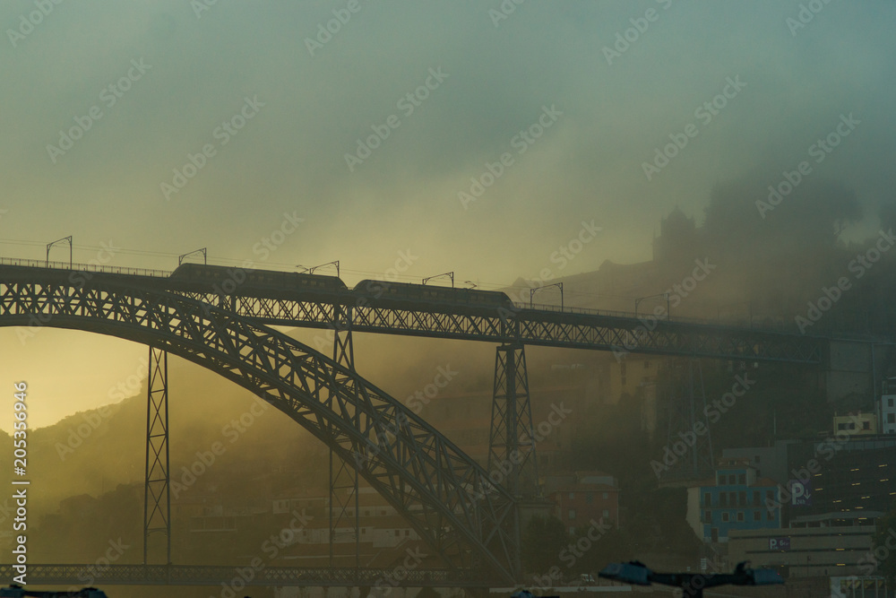 Fototapeta premium view of porto rail bridge