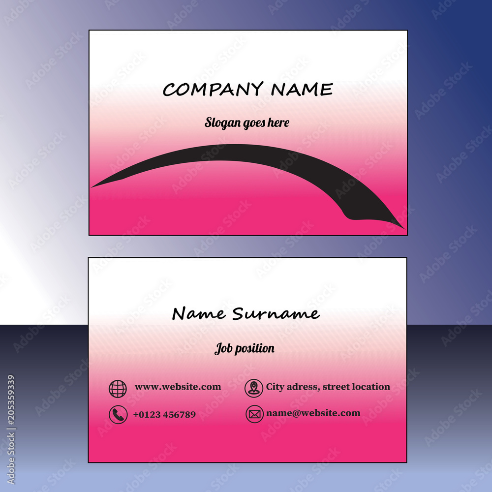 Fototapeta premium Pink business card