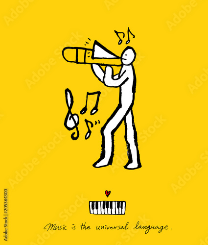 음악회 포스터 / 손으로 그린 음악 일러스트