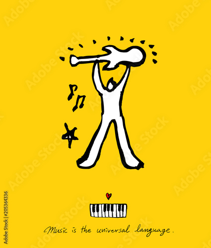 음악회 포스터 / 손으로 그린 음악 일러스트