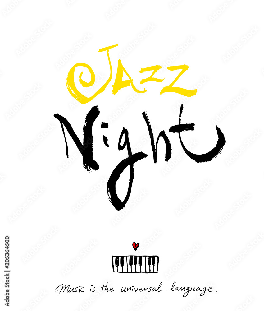 Obraz premium 음악회 포스터 / 손으로 그린 음악 일러스트