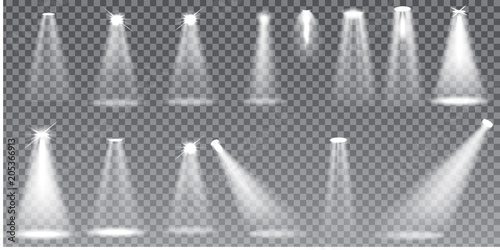 Set Scene illumination , special light effects isolated on transparent background.