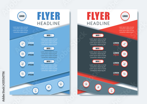 Business Modern Brochure Template. Minimalist Clean Flyer Leaflet Cover Magazine Layout Design in A4 Size with Dinamic Shape. Vector Illustration