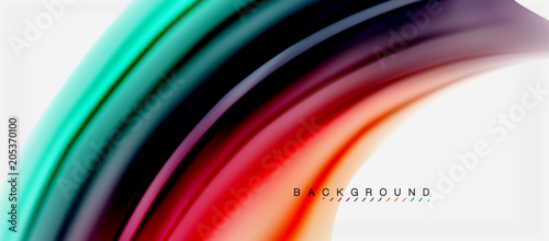 Blurred fluid colors background, abstract waves lines, vector illustration © antishock