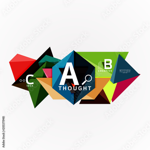 Free Download Paper infographic banner template with a b c options, infographics elements - GFXLoad