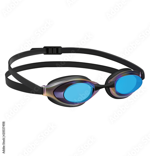 Swimming sport goggles. Vector illustration