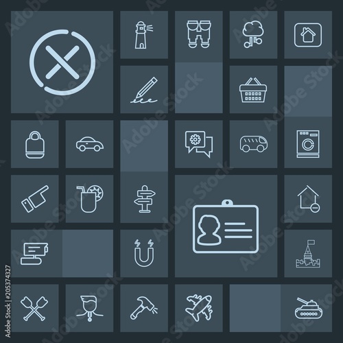 Modern, simple, dark vector icon set with travel, airplane, aircraft, tv, flight, removal, war, plane, apartment, gun, market, record, cancel, panzer, field, video, id, magnetic, science, name icons