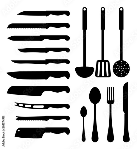 Various Kitchen Instruments Vector Illustration