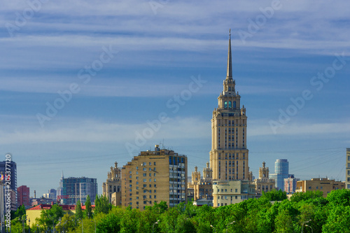 Old Skyscrapper Moscow, Russia - aerial view photo