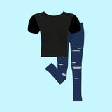 man clothing and accesories icon set
