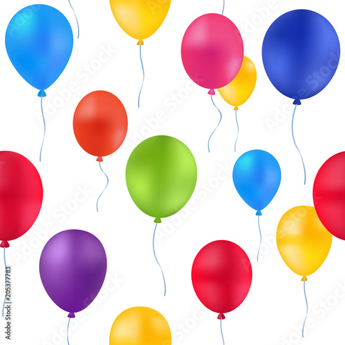 Print colorful balloons pattern