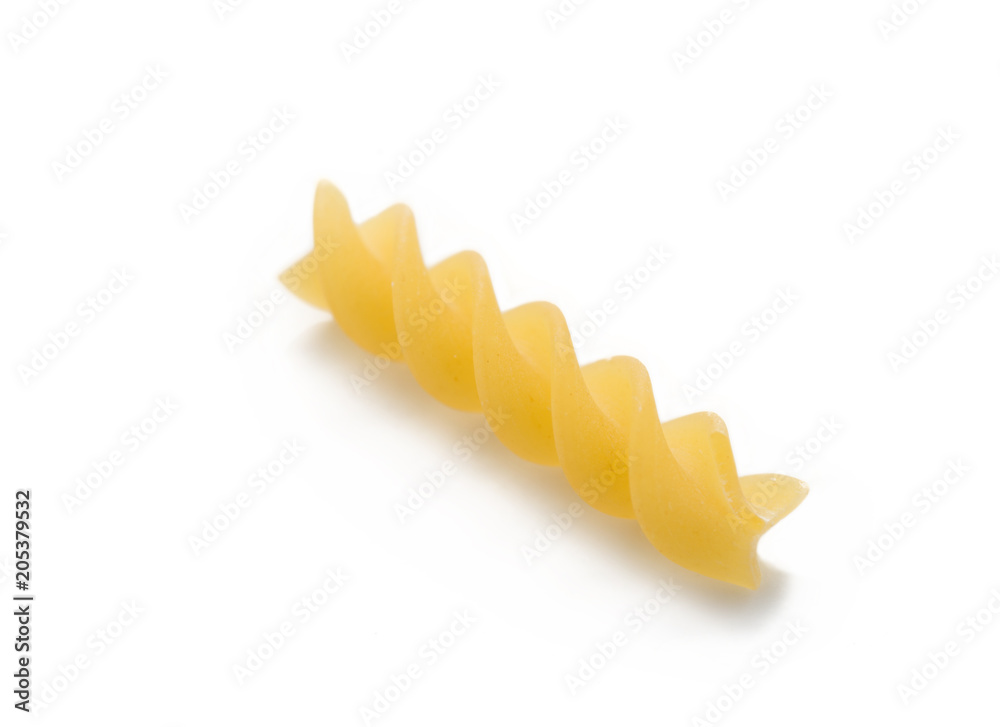 raw pasta in white plate on isolated white background raw pasta in white plate on isolated white background