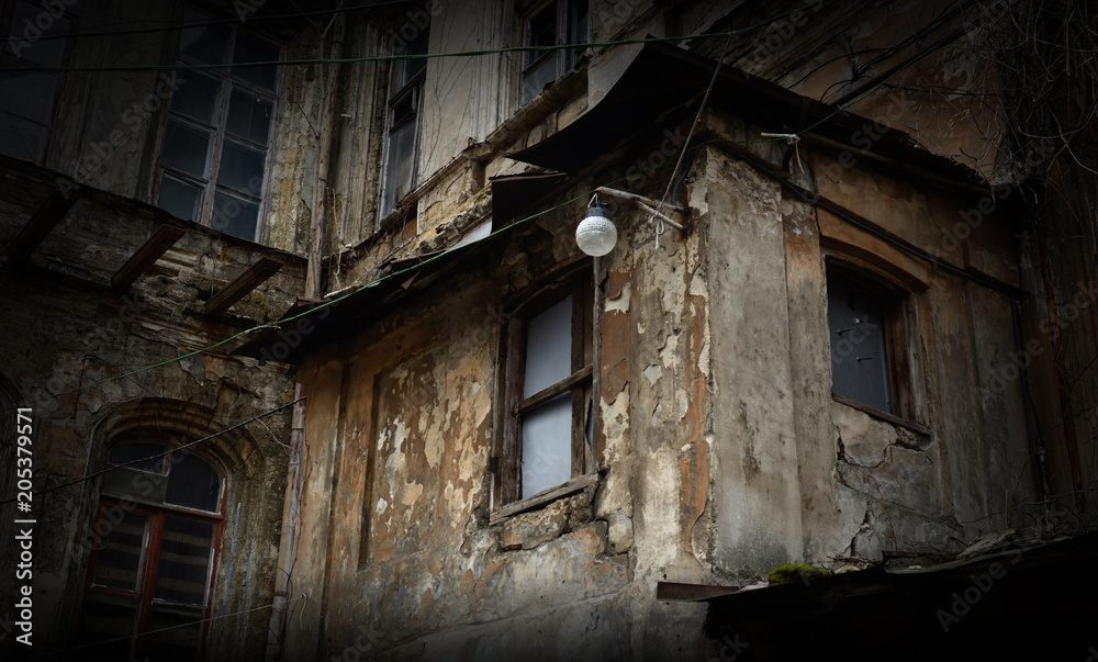 Abandoned creepy house, dangerous structure,Odessa,Ukraine Abandoned creepy house, dangerous structure,Odessa,Ukraine