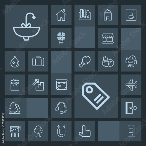 Modern, simple, dark vector icon set with flight, support, sign, click, faucet, tap, letter, airplane, finance, water, aircraft, travel, sink, forest, mail, door, message, technology, plane, tag icons