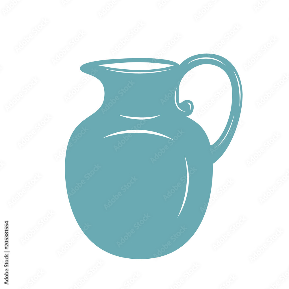 Milk jug vector illustration.