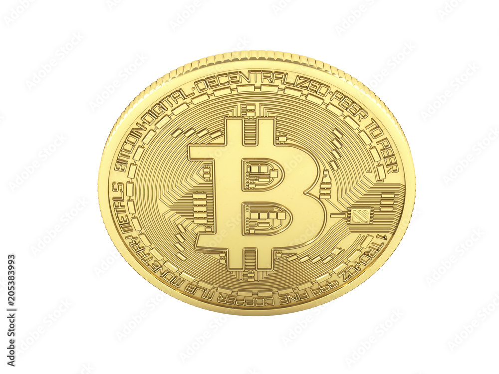 Bitcoin 3D isometric Physical bit coin in gold Digital currency Cryptocurrency Golden coin with symbol isolated on white background 3d render illustration without shadow Bitcoin 3D isometric Physical bit coin in gold Digital currency Cryptocurrency Golden coin with symbol isolated on white background 3d render illustration without shadow