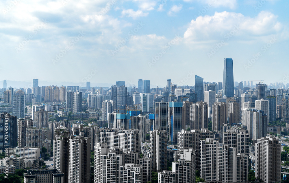 Beautiful view of chongqing city skyline