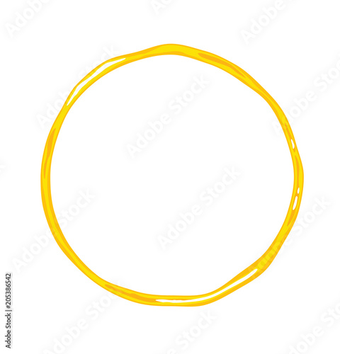 Vector of Oil or cheese circle isolated on white background.