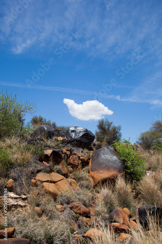 The rocky outcrops of the Free state near Kimberly  South Africa.