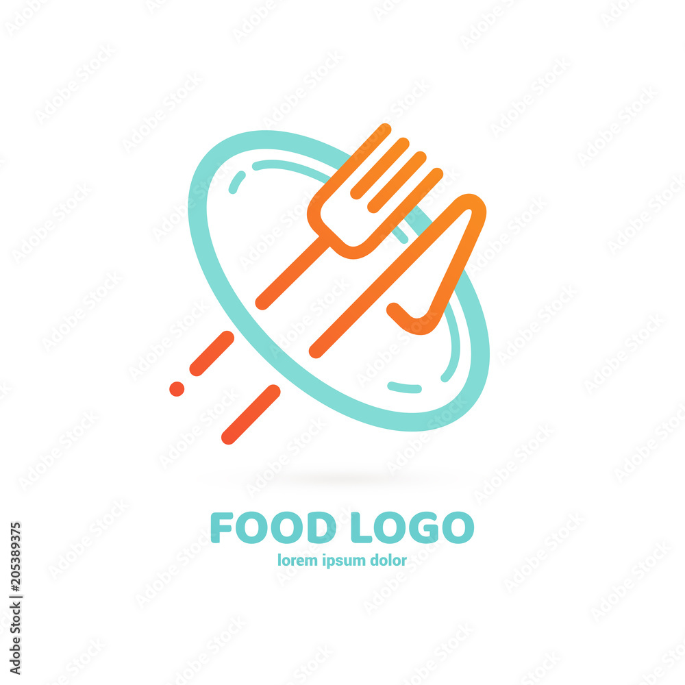 Business food and drink concept. Vector cutlery illustration Business food and drink concept. Vector cutlery illustration
