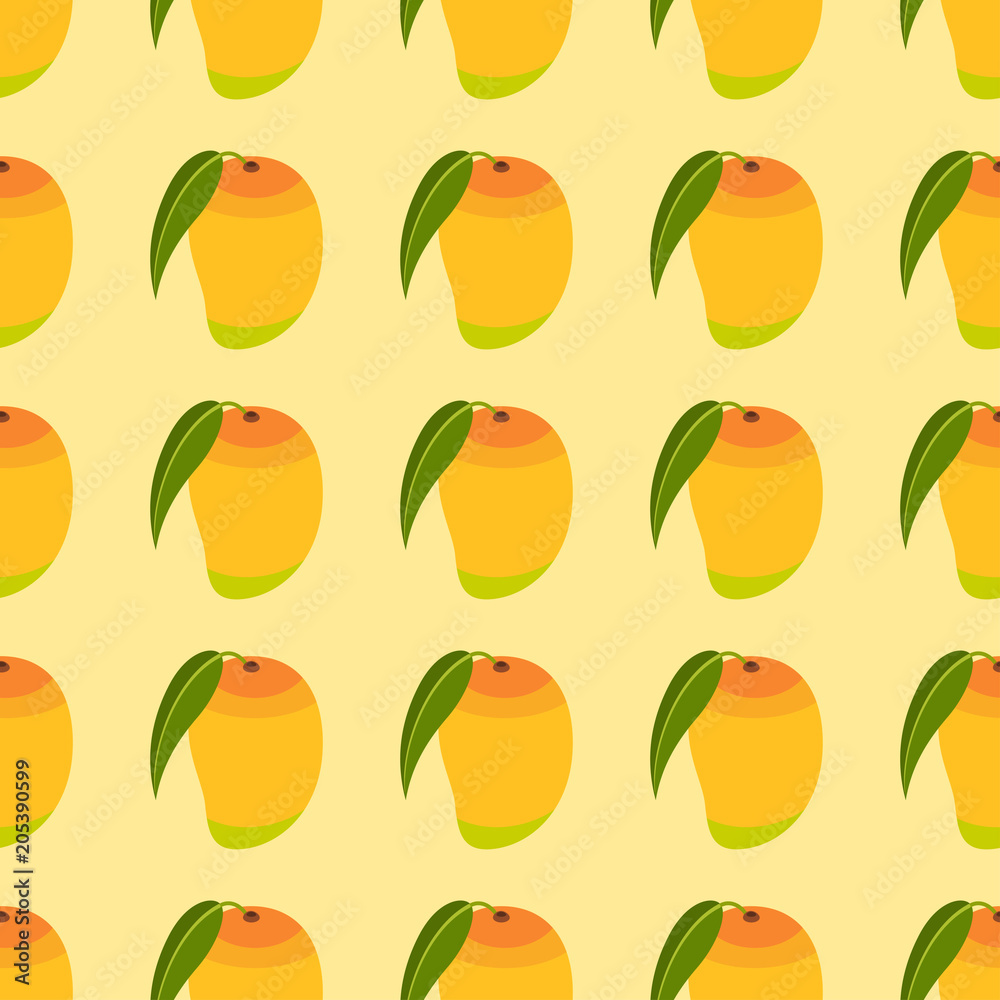 Vector seamless mango pattern Vector seamless mango pattern