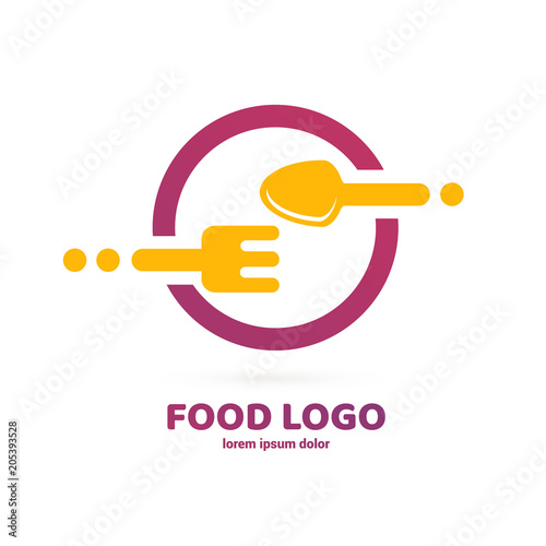 Business food and drink concept. Vector cutlery illustration