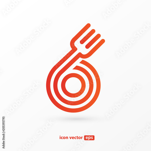 Business food and drink concept. Vector cutlery illustration