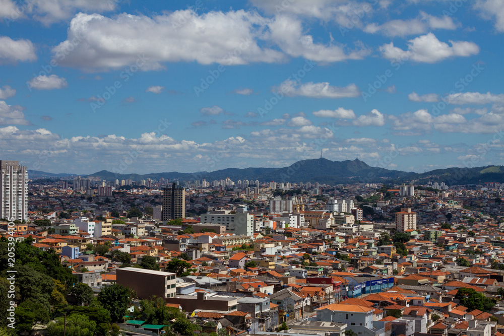 View of Sao Paulo downtown and Pico do Jaragua